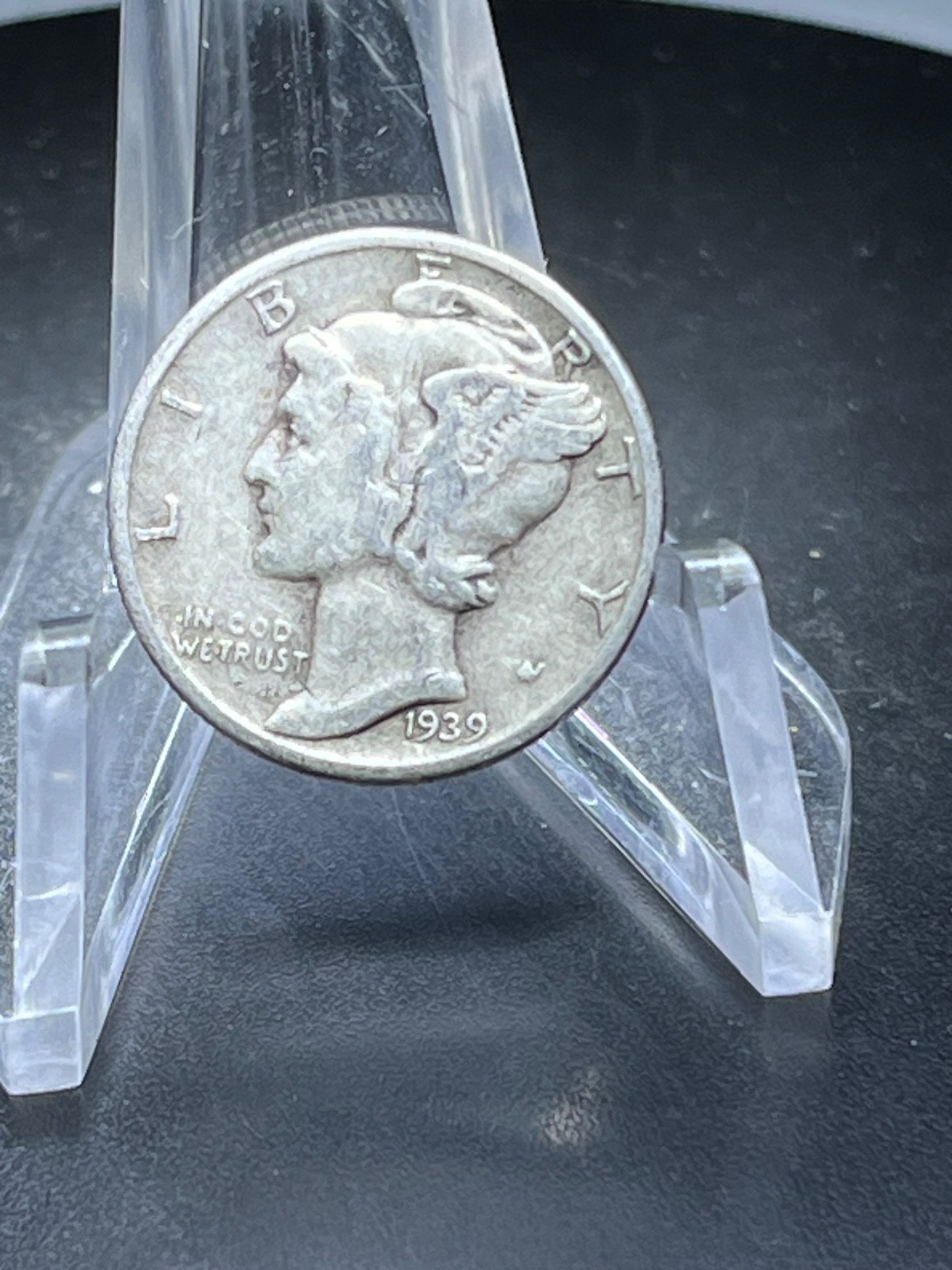 1939  MERCURY 90% SILVER DIME  Stock photo