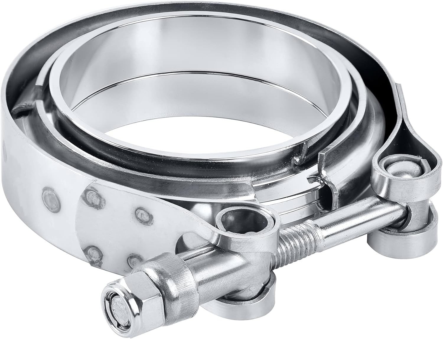 2× 2.0" Inch V Band Clamp with Flange Male Female Stainless Steel Universal