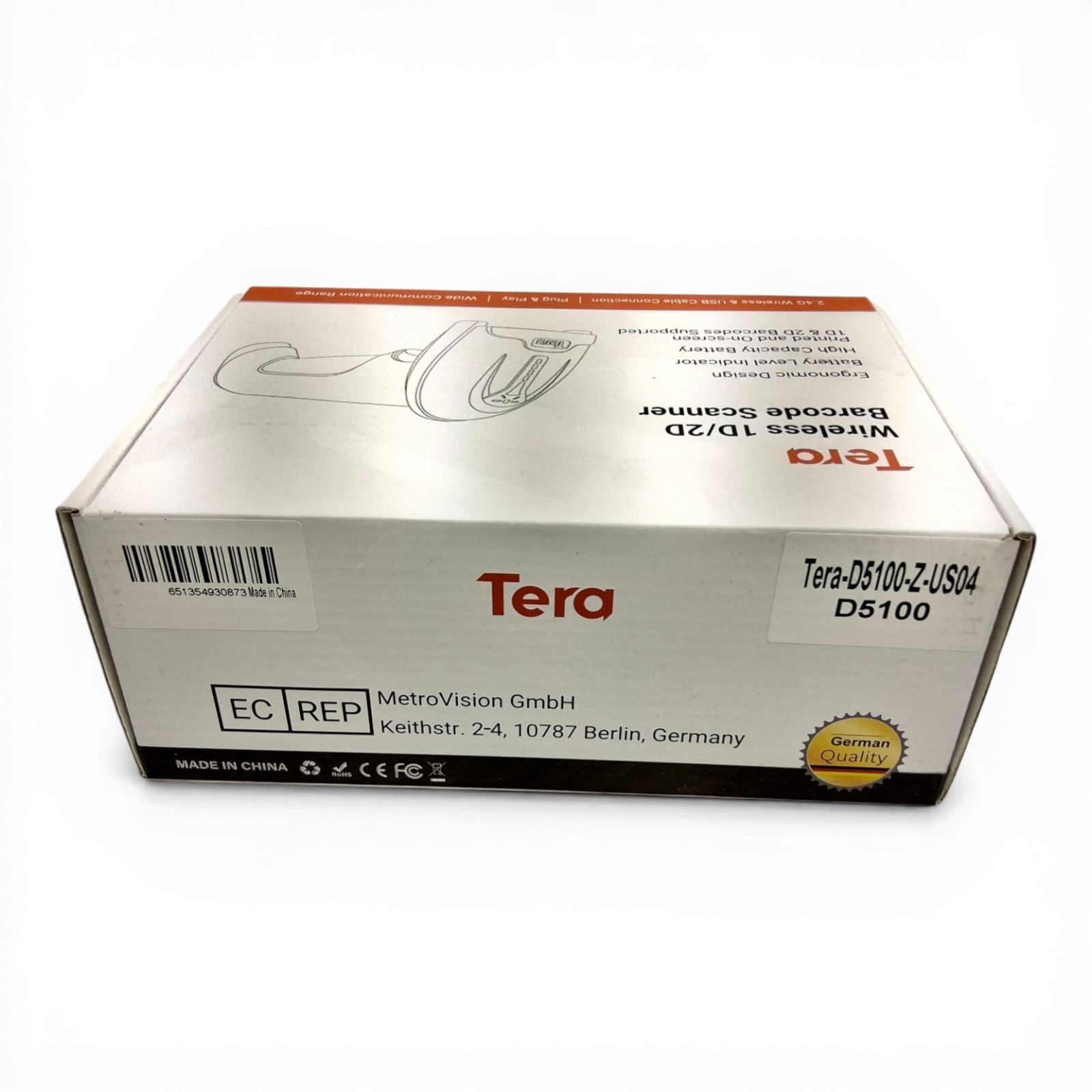 Tera D5100 Wireless 1D/2D Barcode Scanner Model: D5100-Z-US04 Wireless and Wired