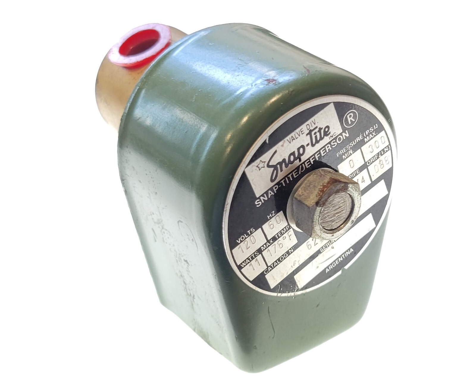 Snap-Tite Jefferson 6227 BA23 Green Top Solenoid Valve 120V AC 60Hz 1/4" F NPT