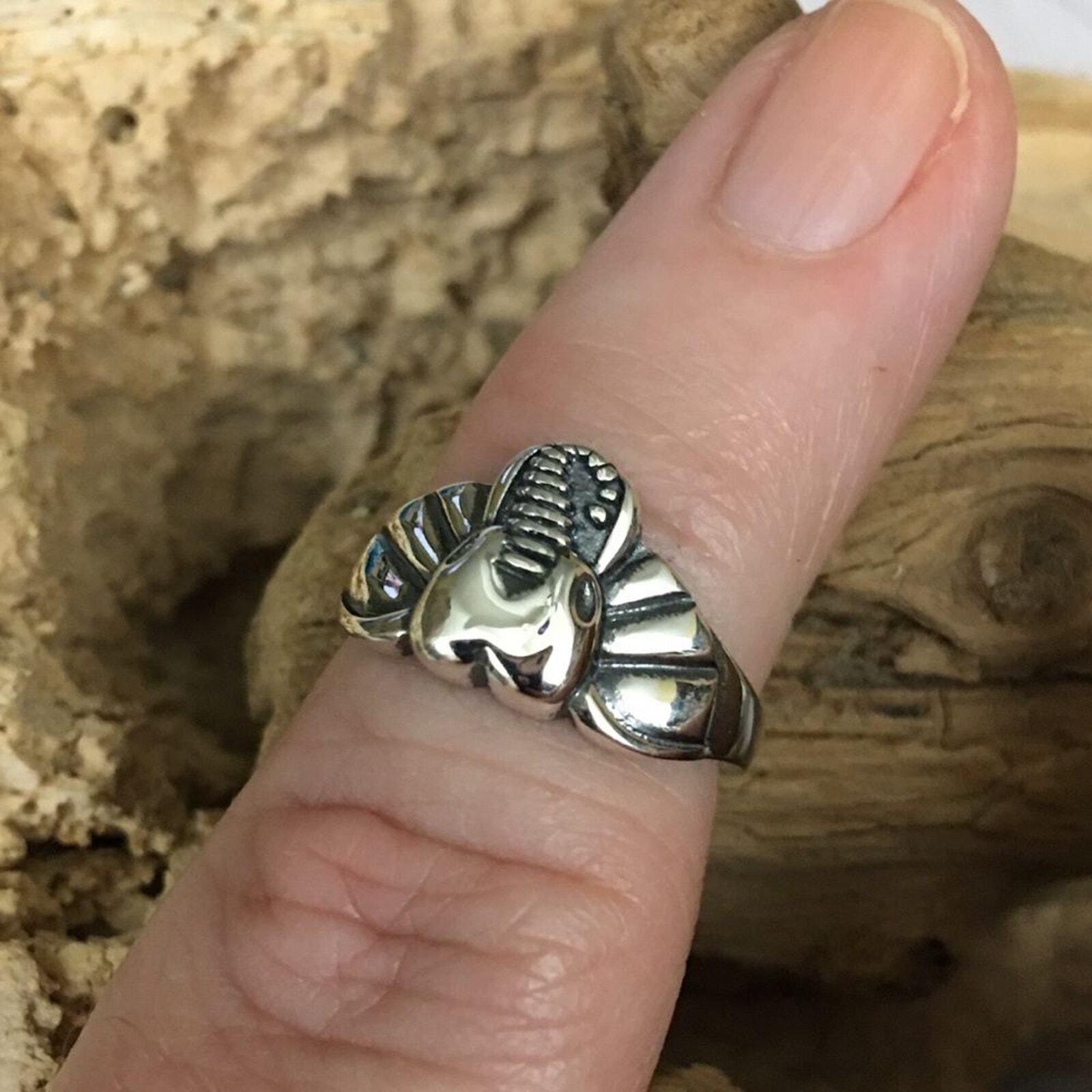Elephant Head Sterling Silver Toe Ring