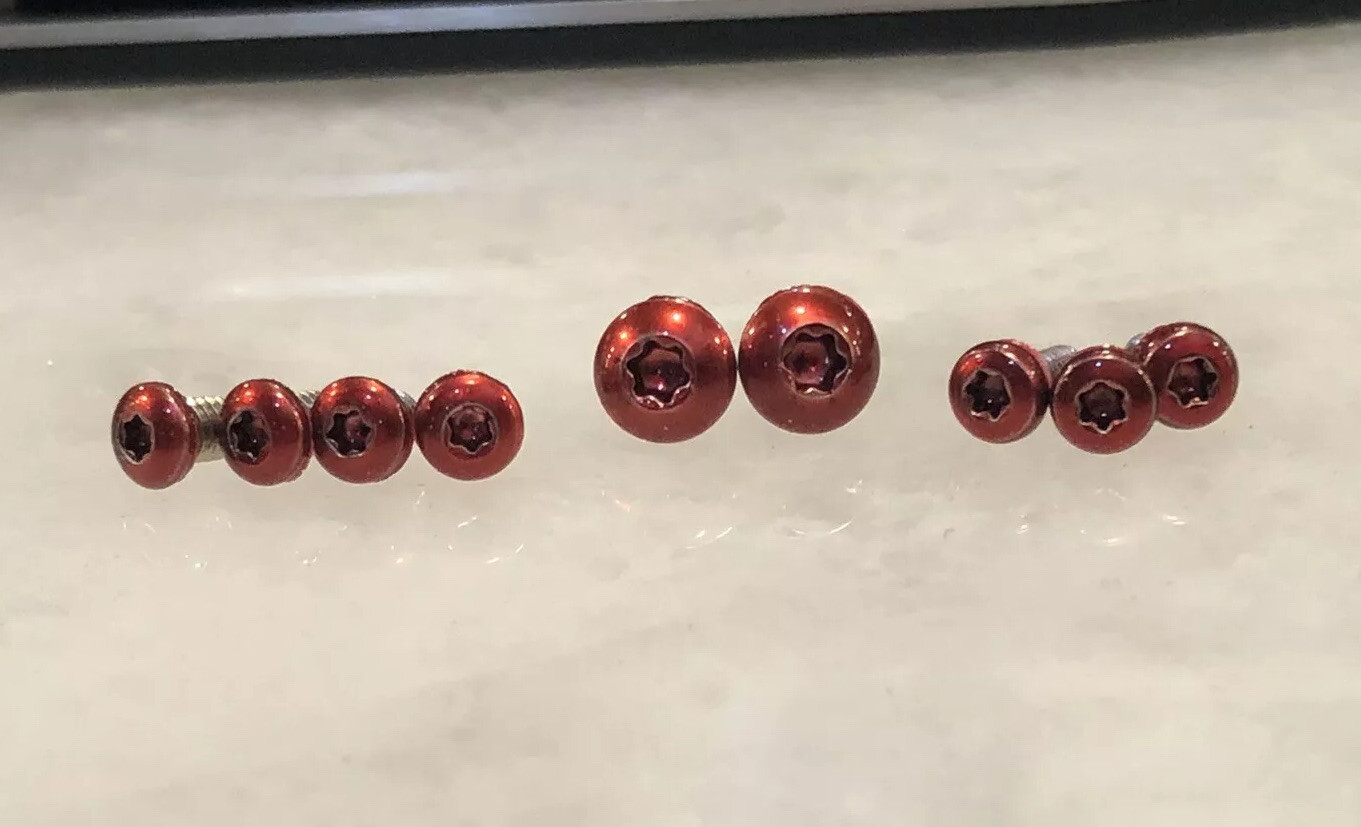 Translucent Red Pivot Scale & Pocket Clip Screws for Spyderco Smock C240CFP 9pc