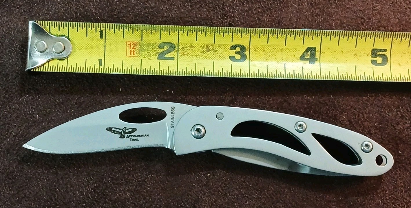 Vtg Small 2" Appalachian Trail Skeleton Single Blade Folding Knife