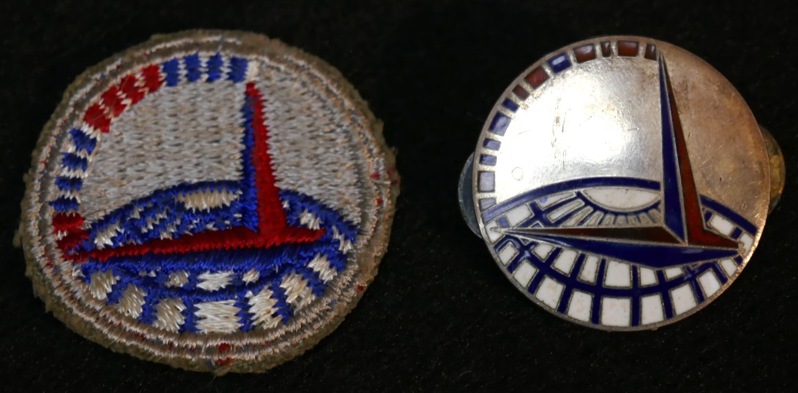 WWII USAAF Army Air Forces ATC Air Transport Command Cloth & Sterling DI / Crest