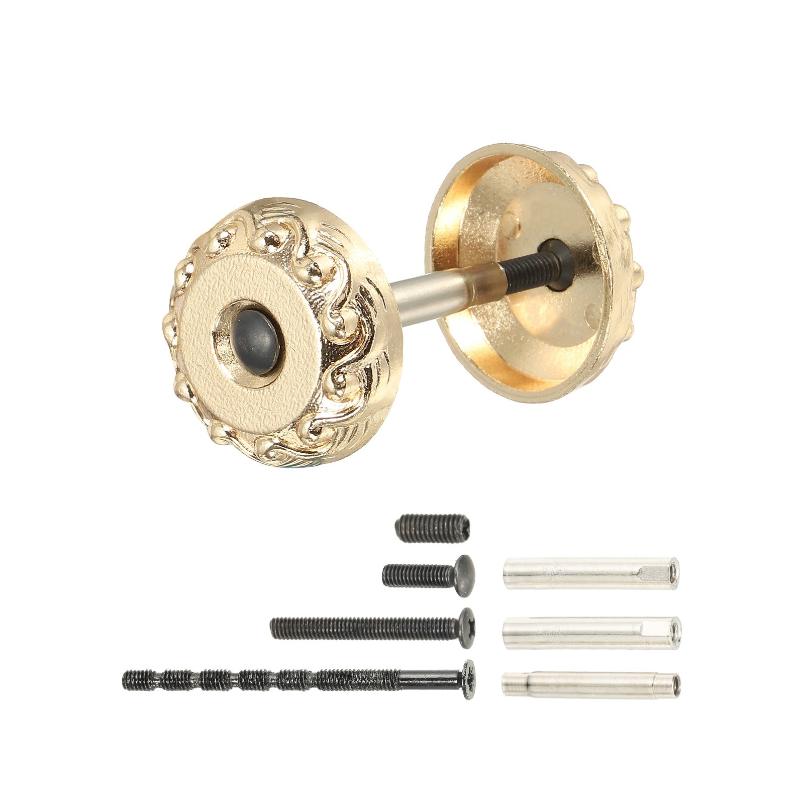 Door Knob Hole Cover Plate 1-3/16" Zinc Alloy Vintage Deadbolt Cover Plate Gold