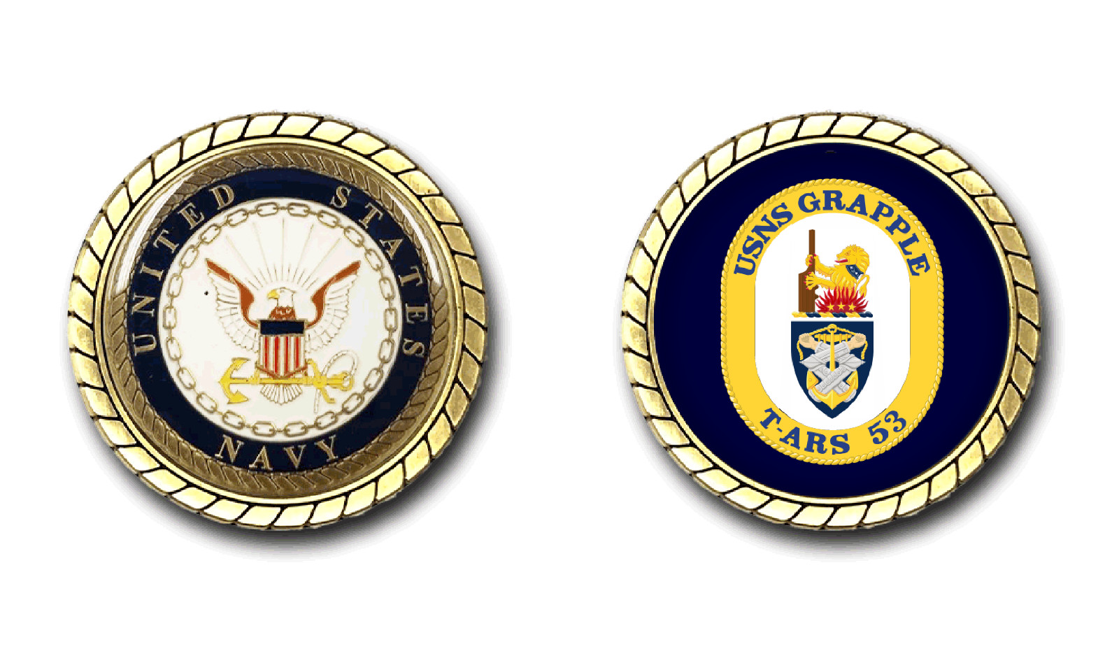 USNS Grapple T-ARS 53 Crest Challenge Coin