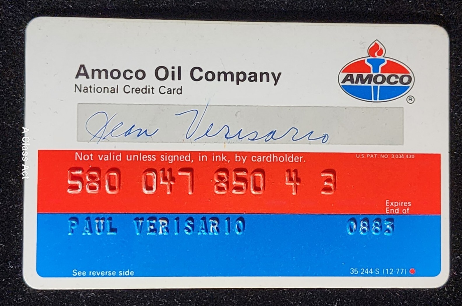 AMOCO American Oil Company National Credit Card expired 1983 ~ our item # cc32b