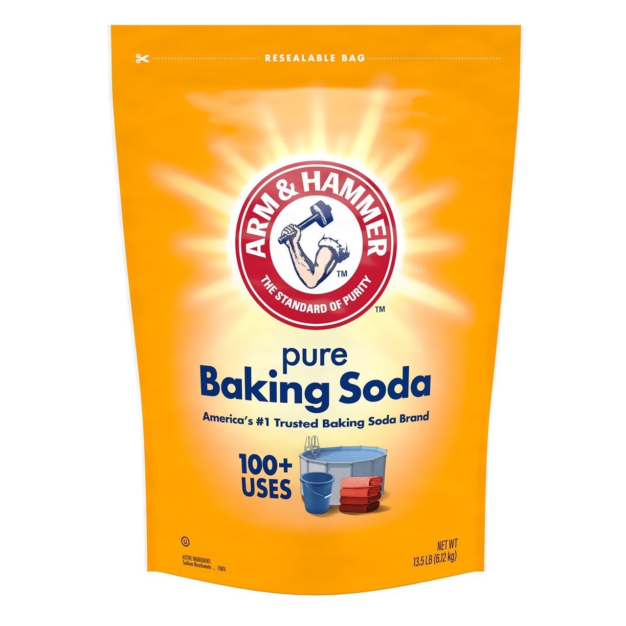 3 Pack - Arm & Hammer Pure Baking Soda, 13.5lbs.