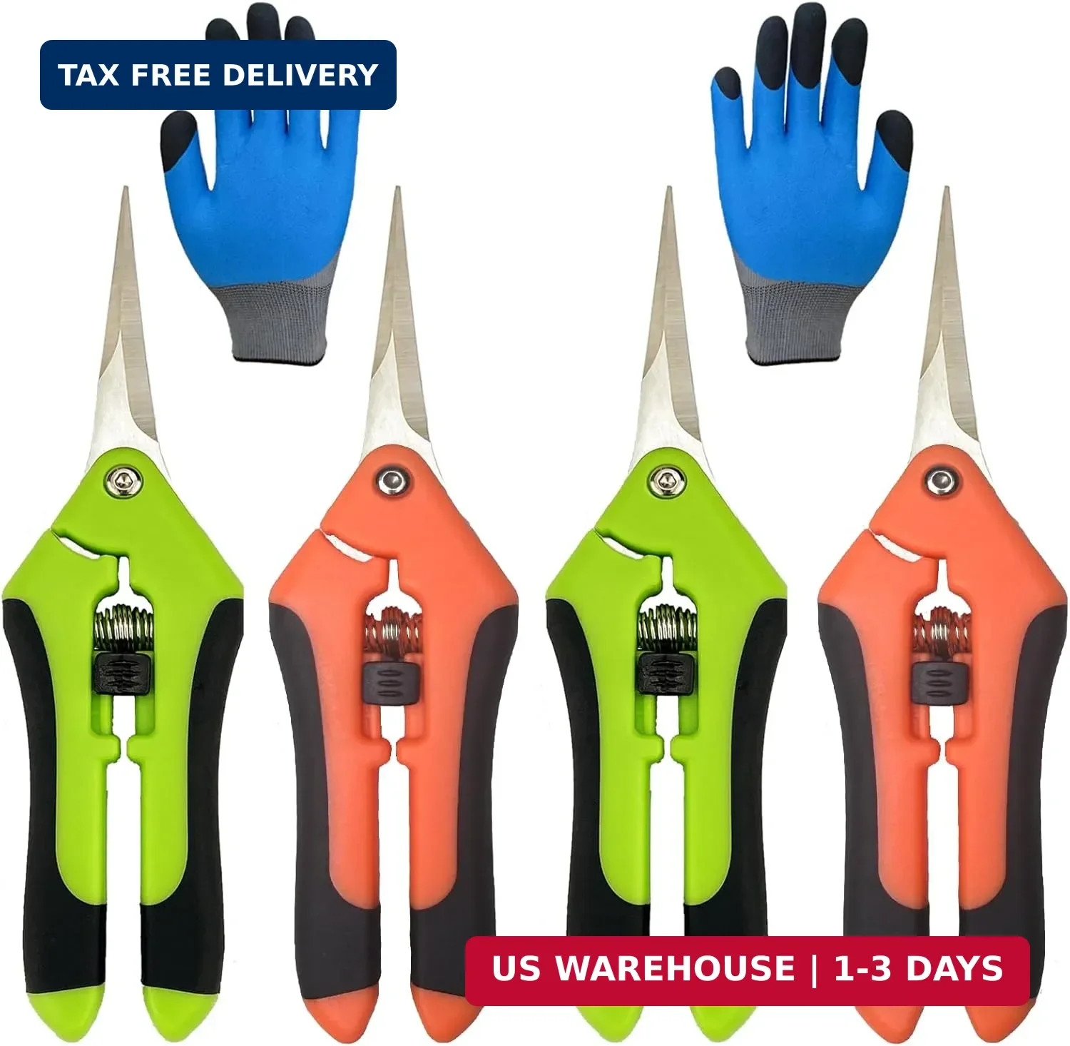 5 Pack Pruning Shears, Garden Shears with Gardening gloves, Garden Clippers Hand