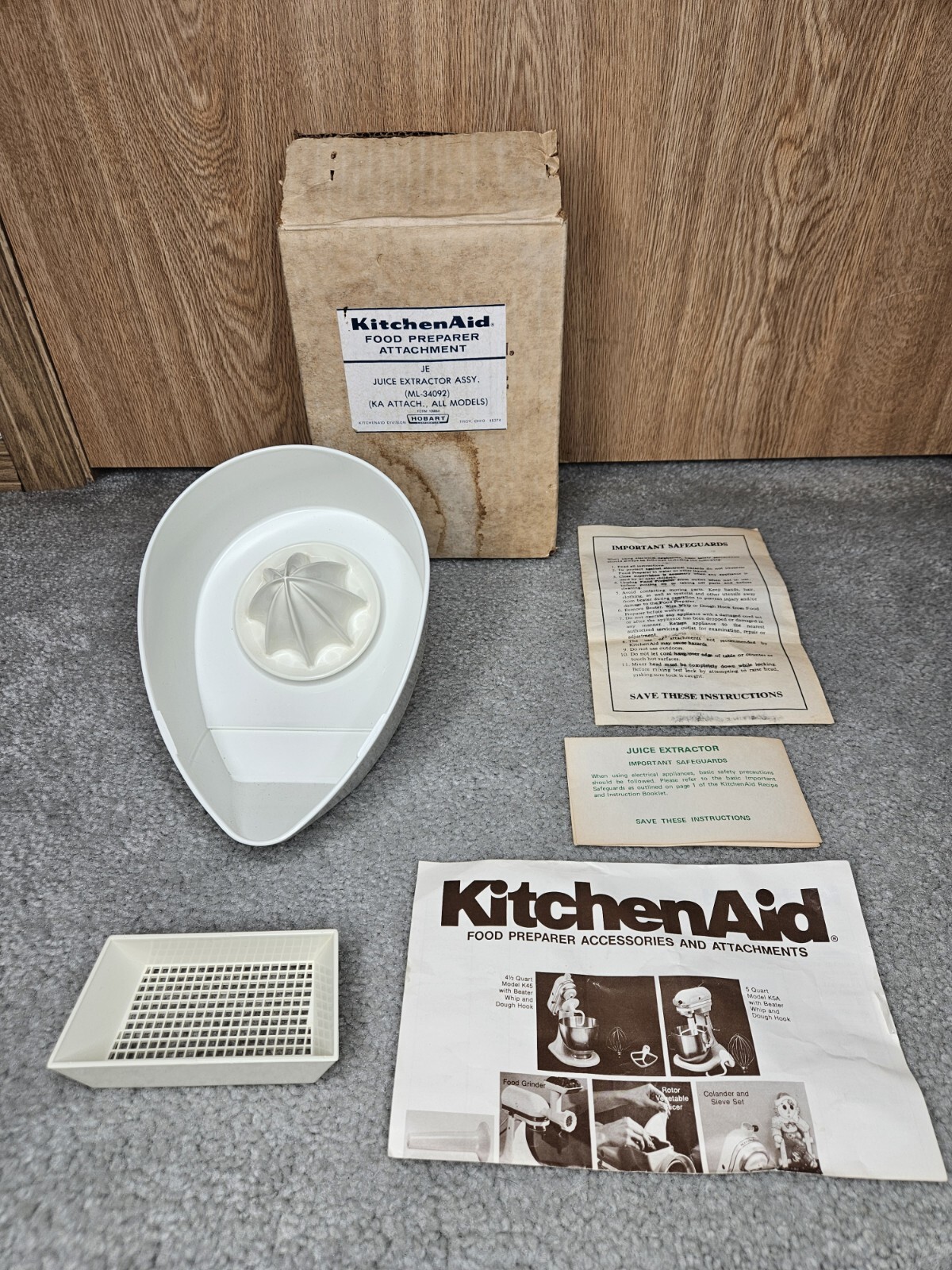 Hobart ML-34092 KitchenAid Food Preparer Attachment JE Juice Extractor