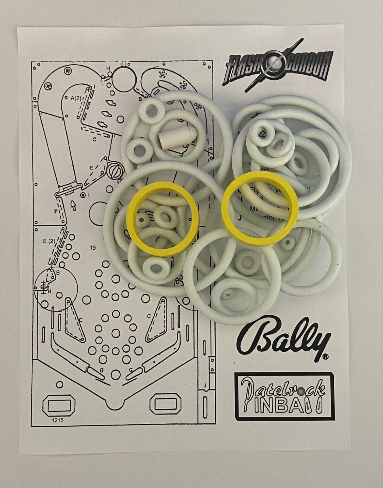 1981 Bally Flash Gordon Pinball Machine Rubber Ring Kit