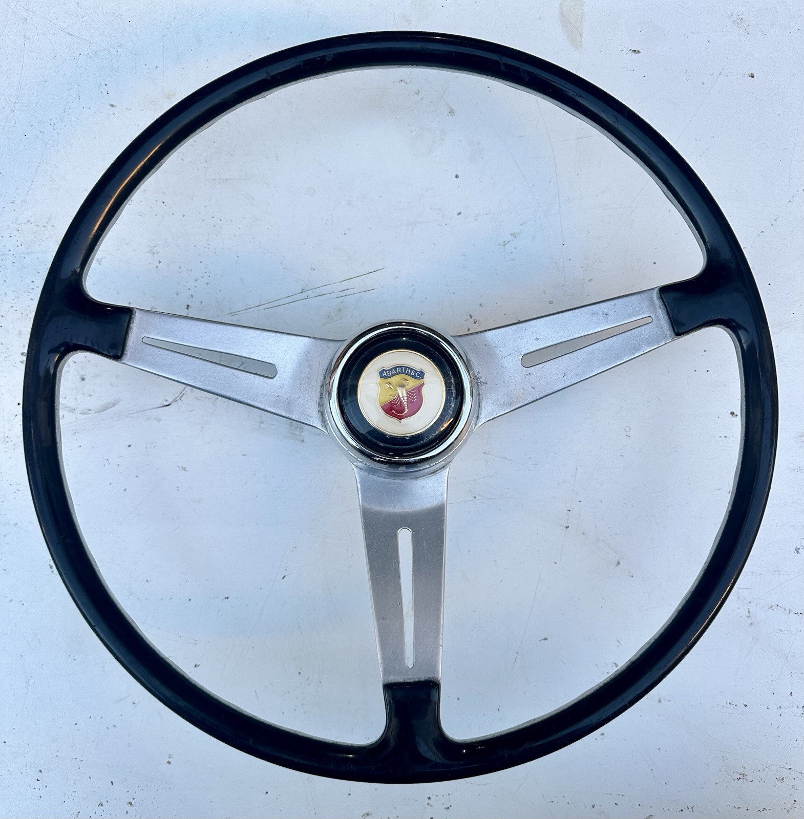 Fiat 500 600 39cm Original Abarth Steering Wheel 850 1000 TC 595 695 Black