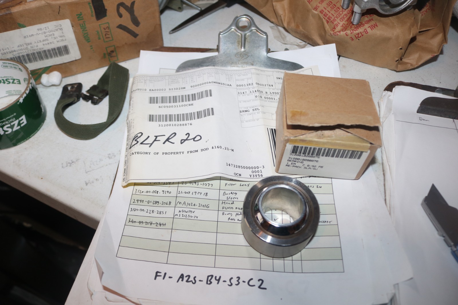 NOS RBC spherical bearing BLFR20 3120-01-028-8876