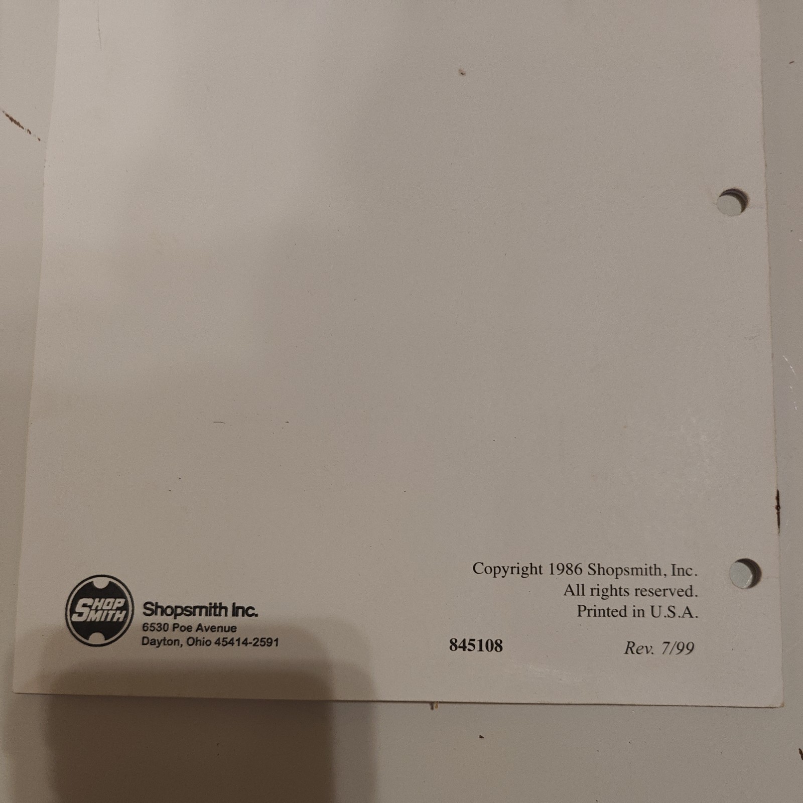 Genuine Shopsmith Chisel Sharpening Guide Jig
