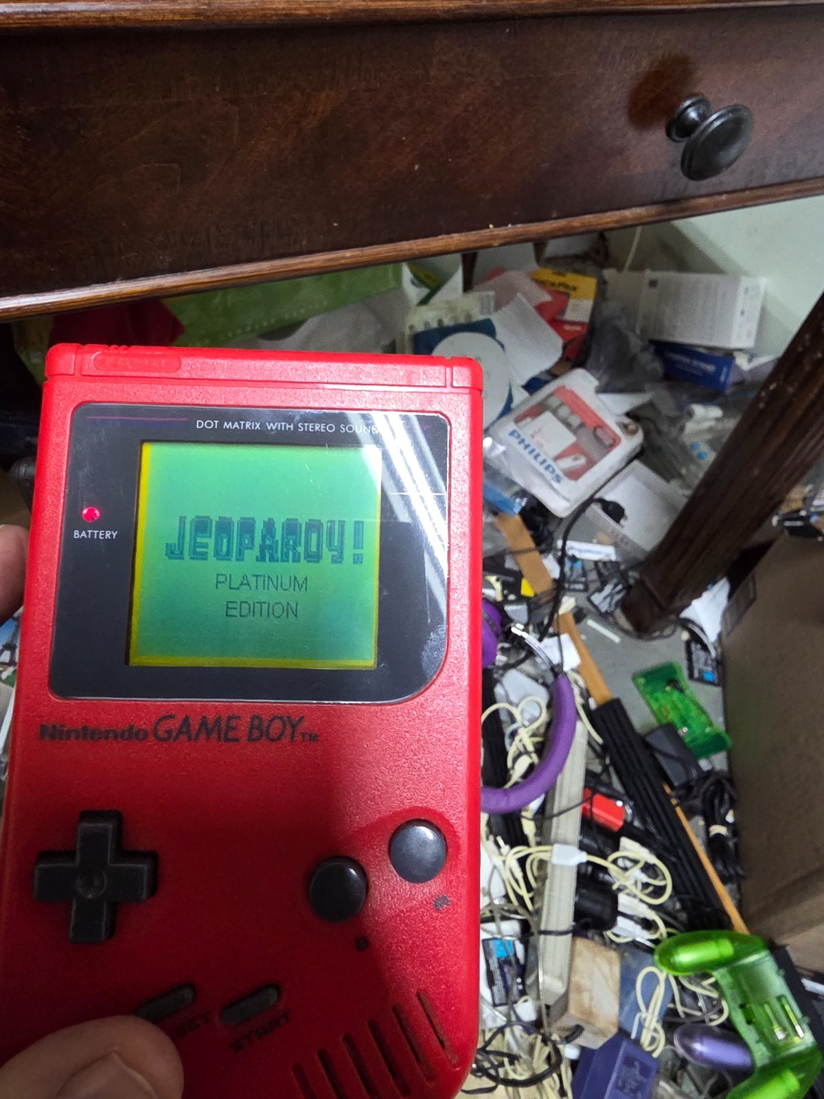 RED Gameboy Original DMG-01 Console Tested and Working Good #B16