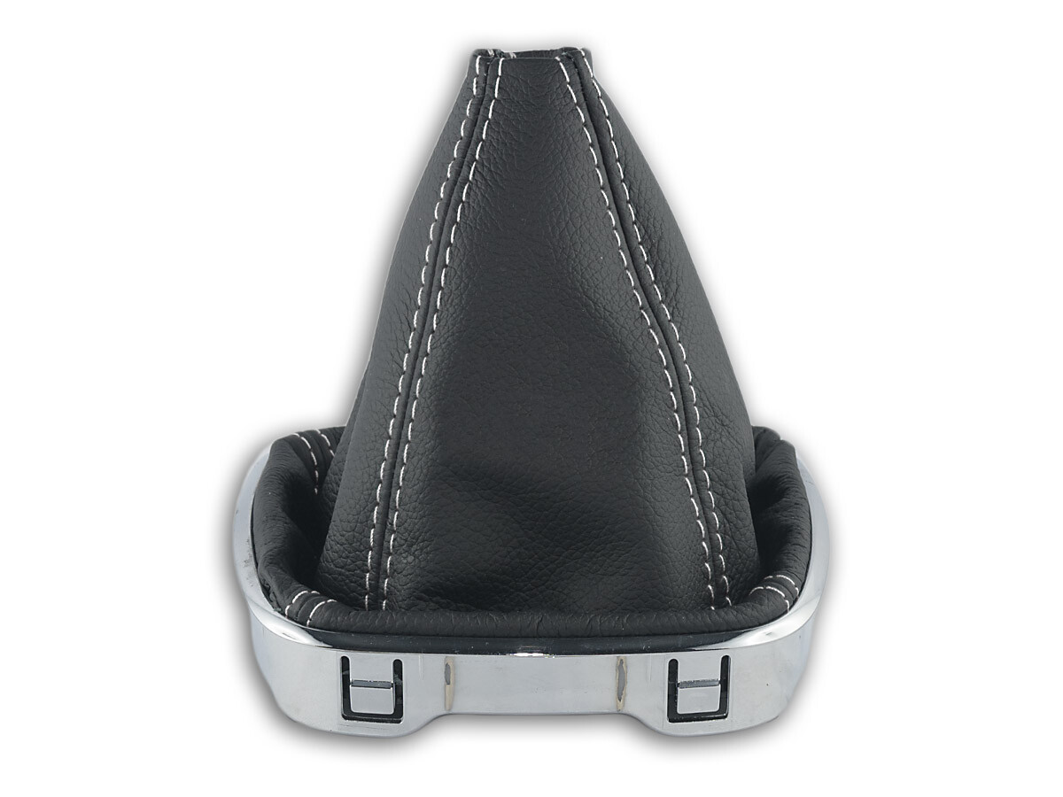 FOR FORD MONDEO MK4 2007-2014 GEAR SHIFT BOOT GAITER LEATHER STITCHING WHITE