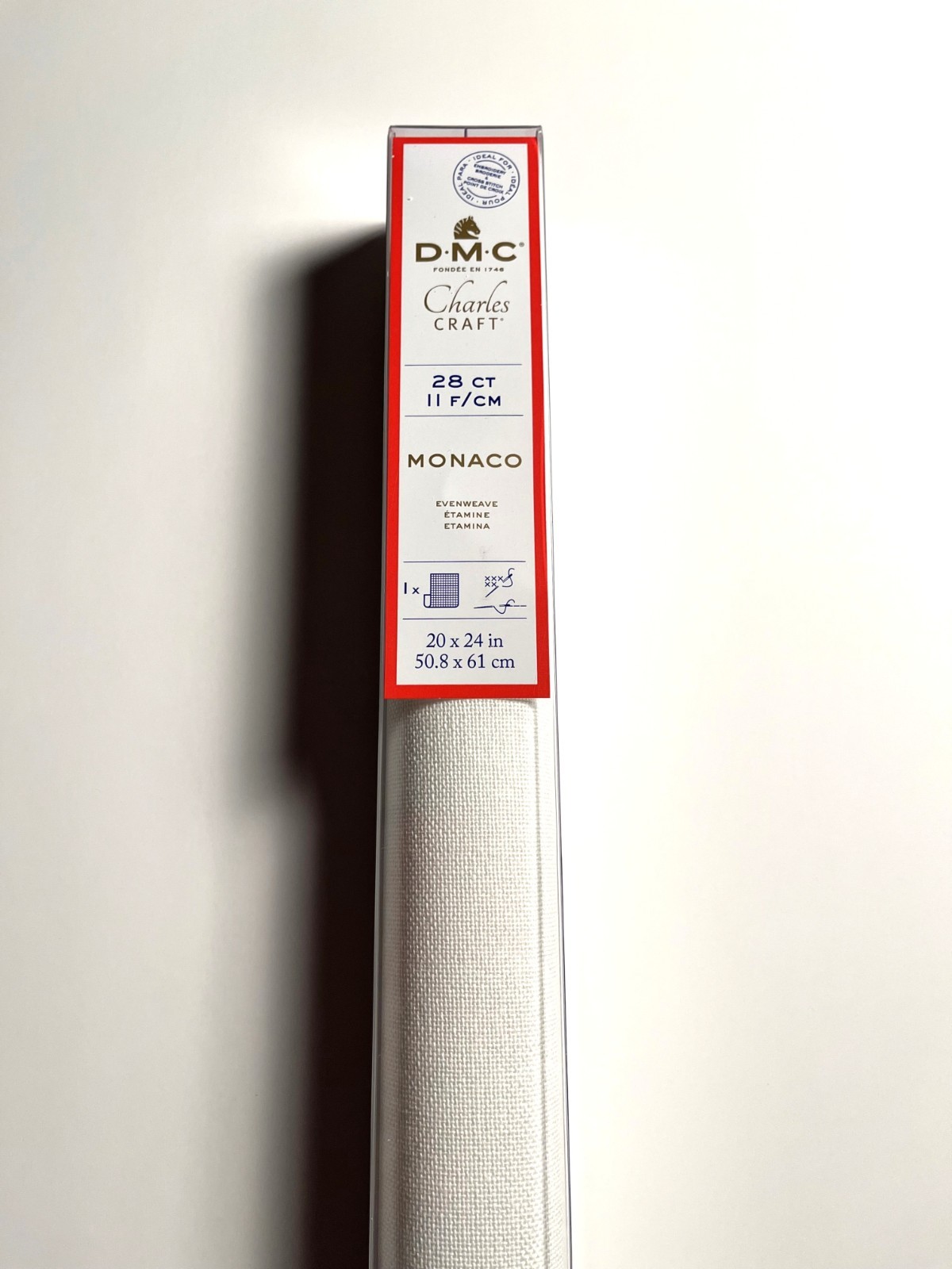 28 Count DMC Charles Craft Monaco Evenweave, 20in x 24in, Box, Multi Colors NEW