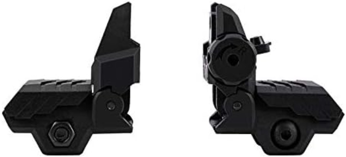 Impact-Resistant Front & Rear Iron Sights for Firearm and Airsoft - Easy Install