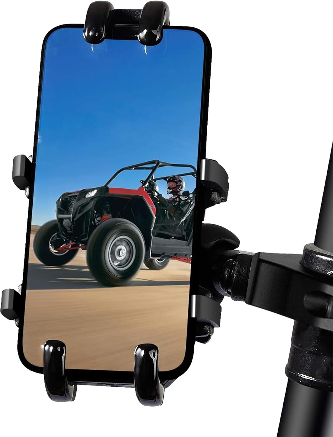 UTV Phone Holder Aluminum Alloy Heavy Duty Cell Phone Mount for UTV/SXS 360°....