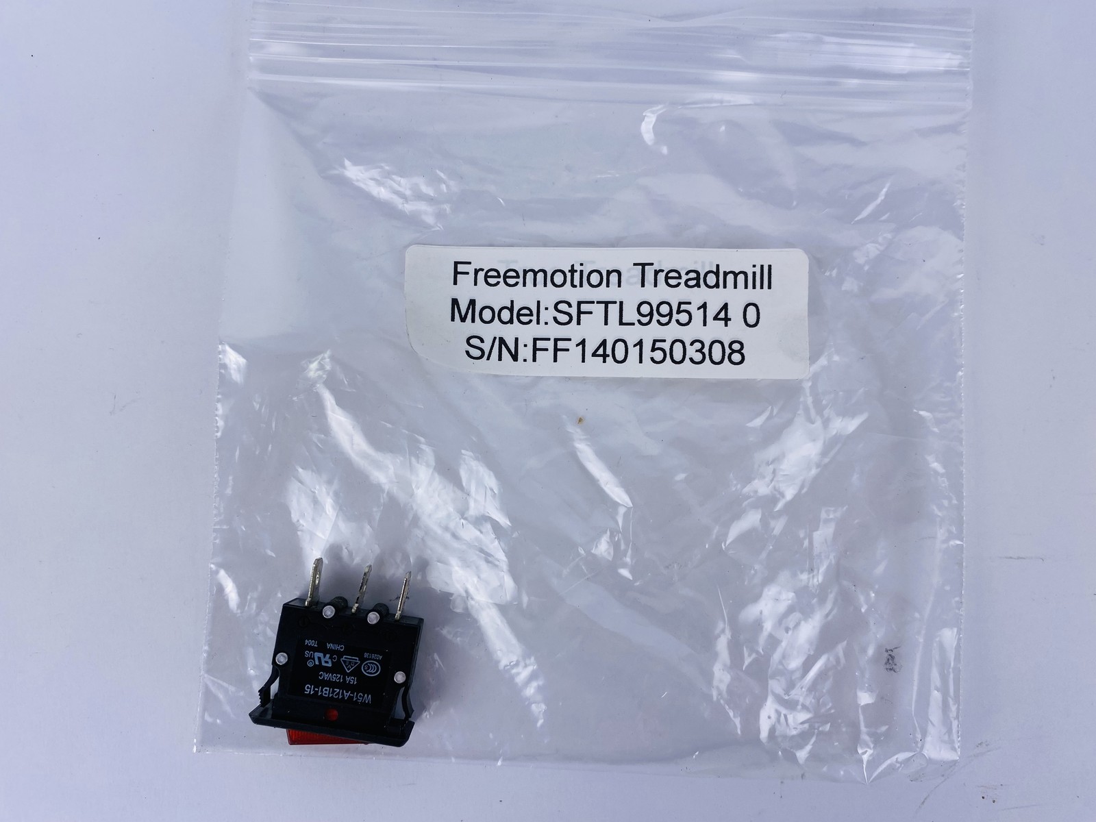 FreeMotion SFTL99514.0 Treadmill Power Entry On Off Switch (PP265)