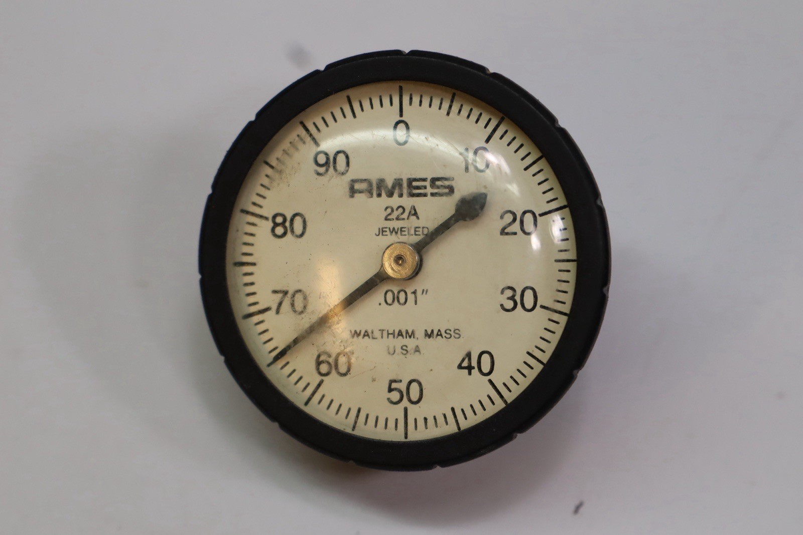AMES 22A DIAL INDICATOR .001 TEST GAUGE W/ CASE- USED.