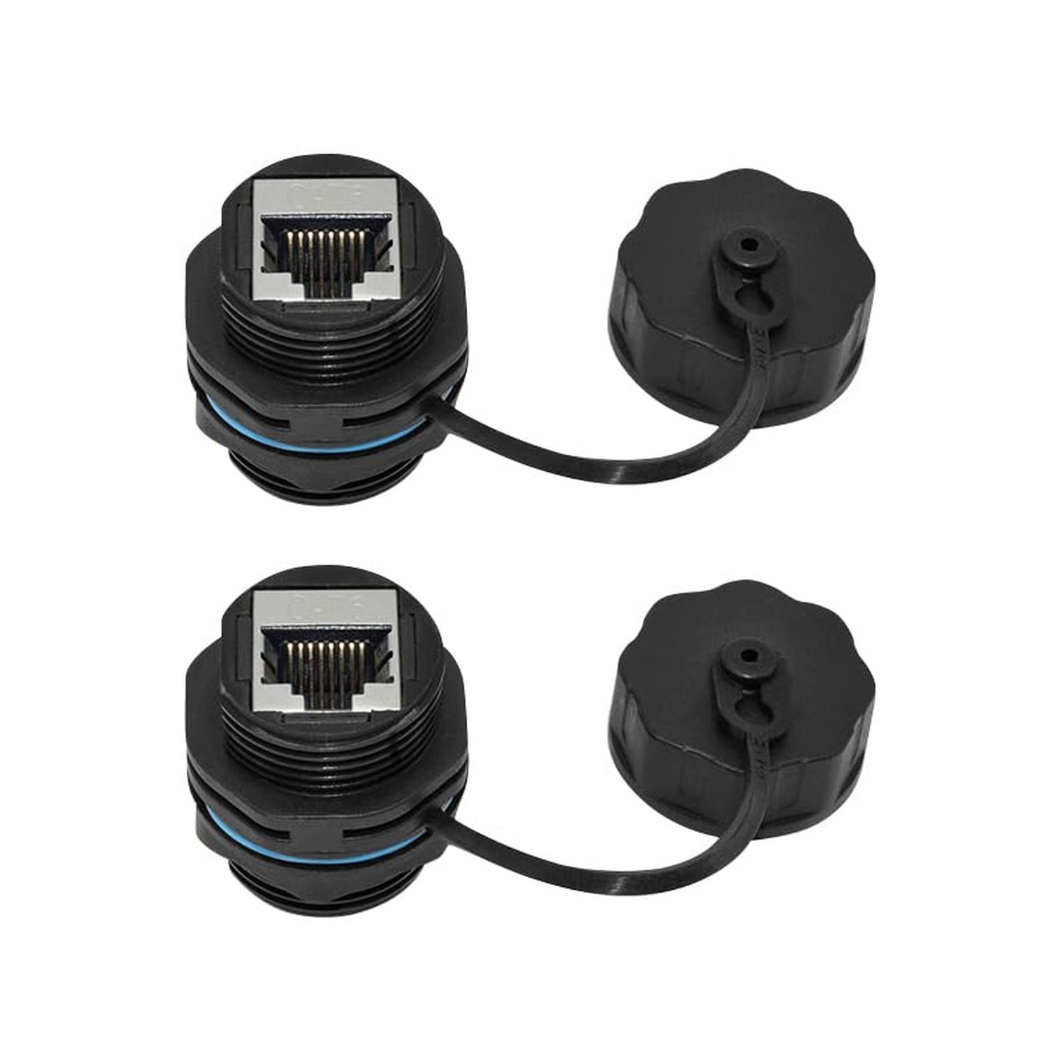 RJ45 Panel Mount Waterproof Connector IP68 Cable Connector, Female to Female,...