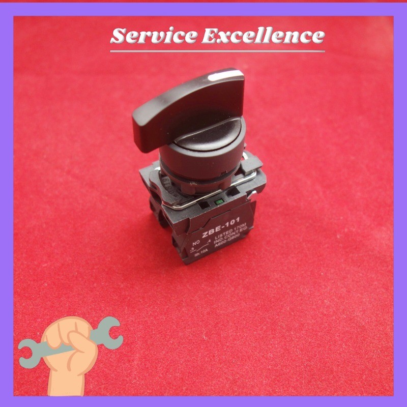 NEW 1X 22mm Plastic Long Handle Selector switch 3 Position Fits XB5AJ33 2NO Main