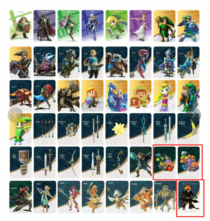 48pcs BOTW TOTK Zelda Tears of the Kingdom Mini NFC Cards for Switch 1 2 /Wii U
