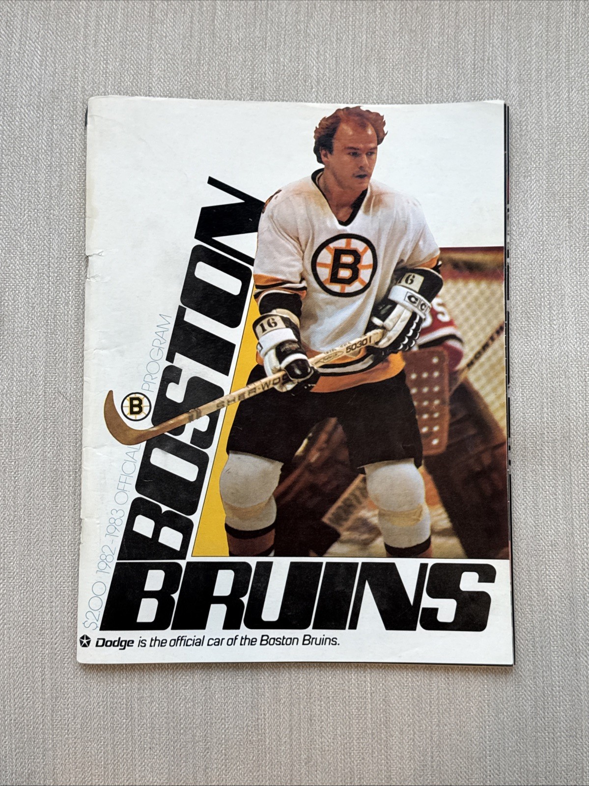 1982-83 Boston Bruins Official Program NHL - Bourque, Park, Milbury