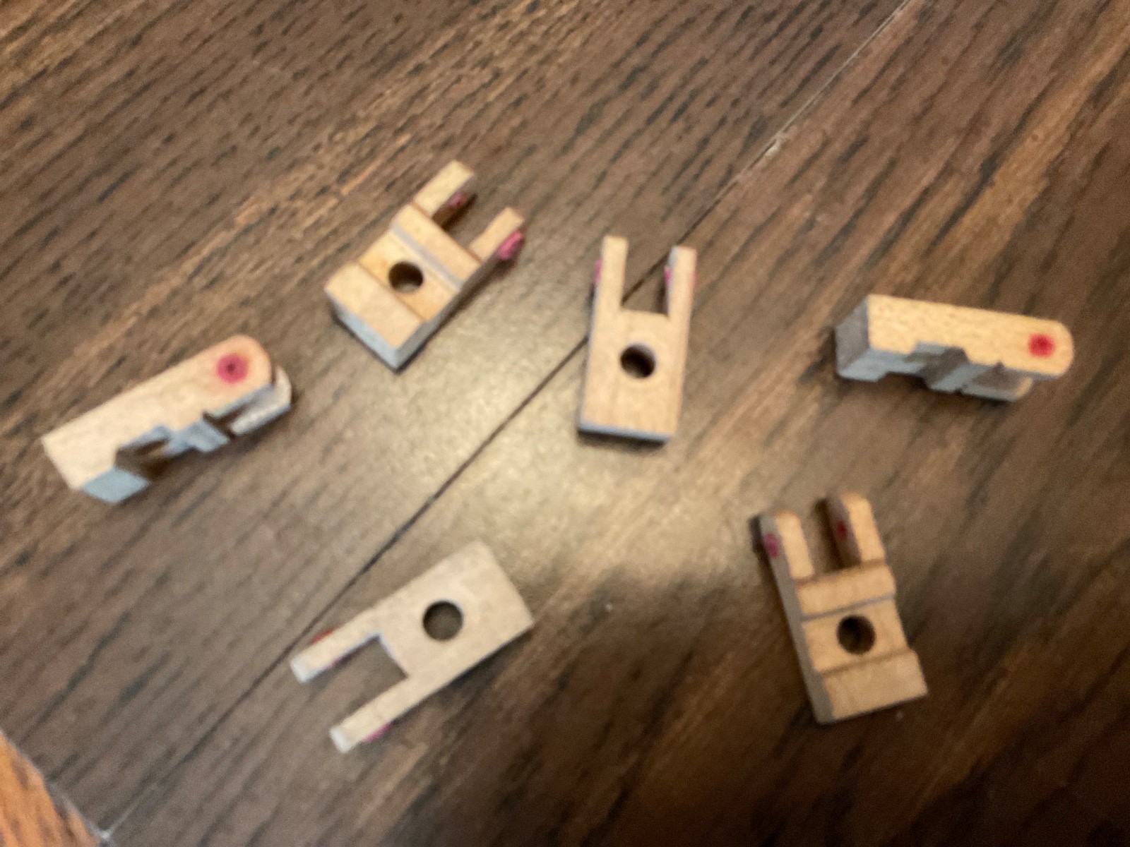 6 pcs Piano Hammer Butt/Wippen/Whippen/Tongue Flange WITHOUT Pin 1” 15/32”