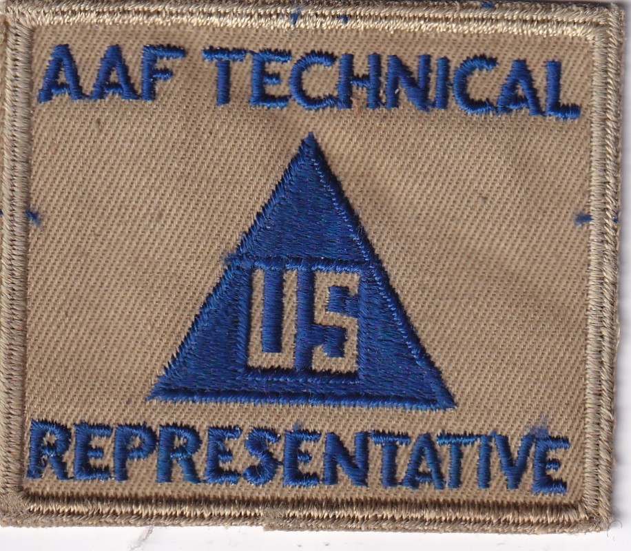 US Army Air Force AAF Technical Representative patch real WWII make