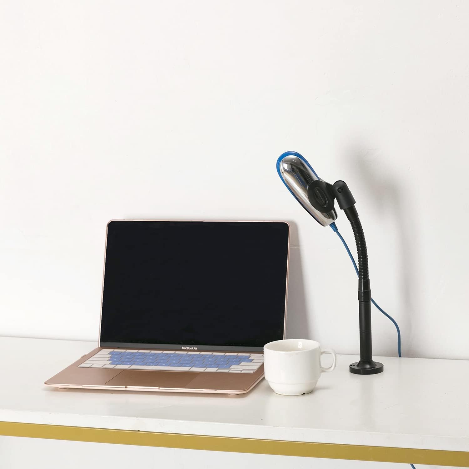 Gooseneck Table Microphone Mount - 5/8 Male, Black, 1Pack