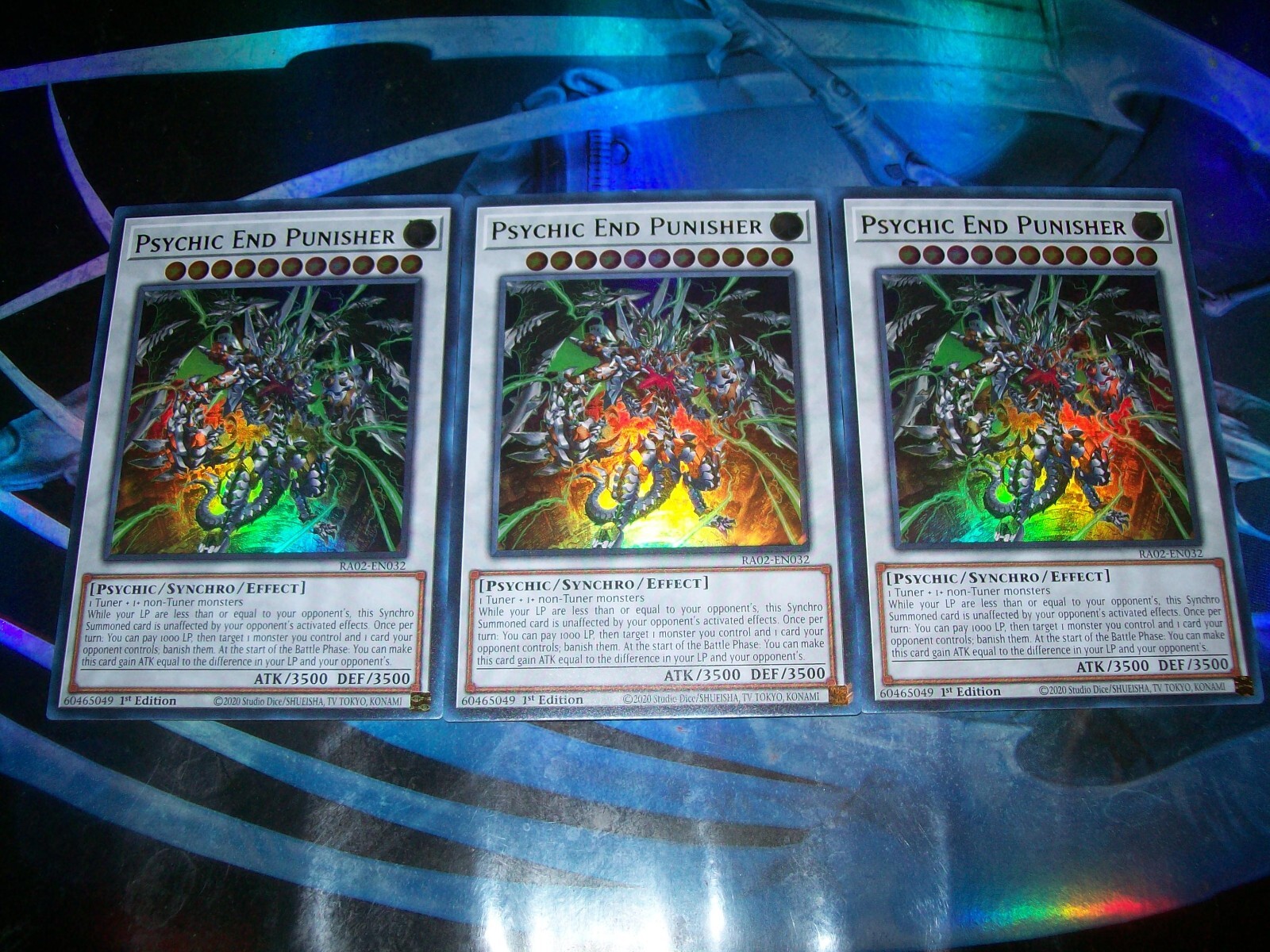 3x Psychic End Punisher 1st Edition Ultra Rare RA02-EN032 Yu-Gi-Oh!