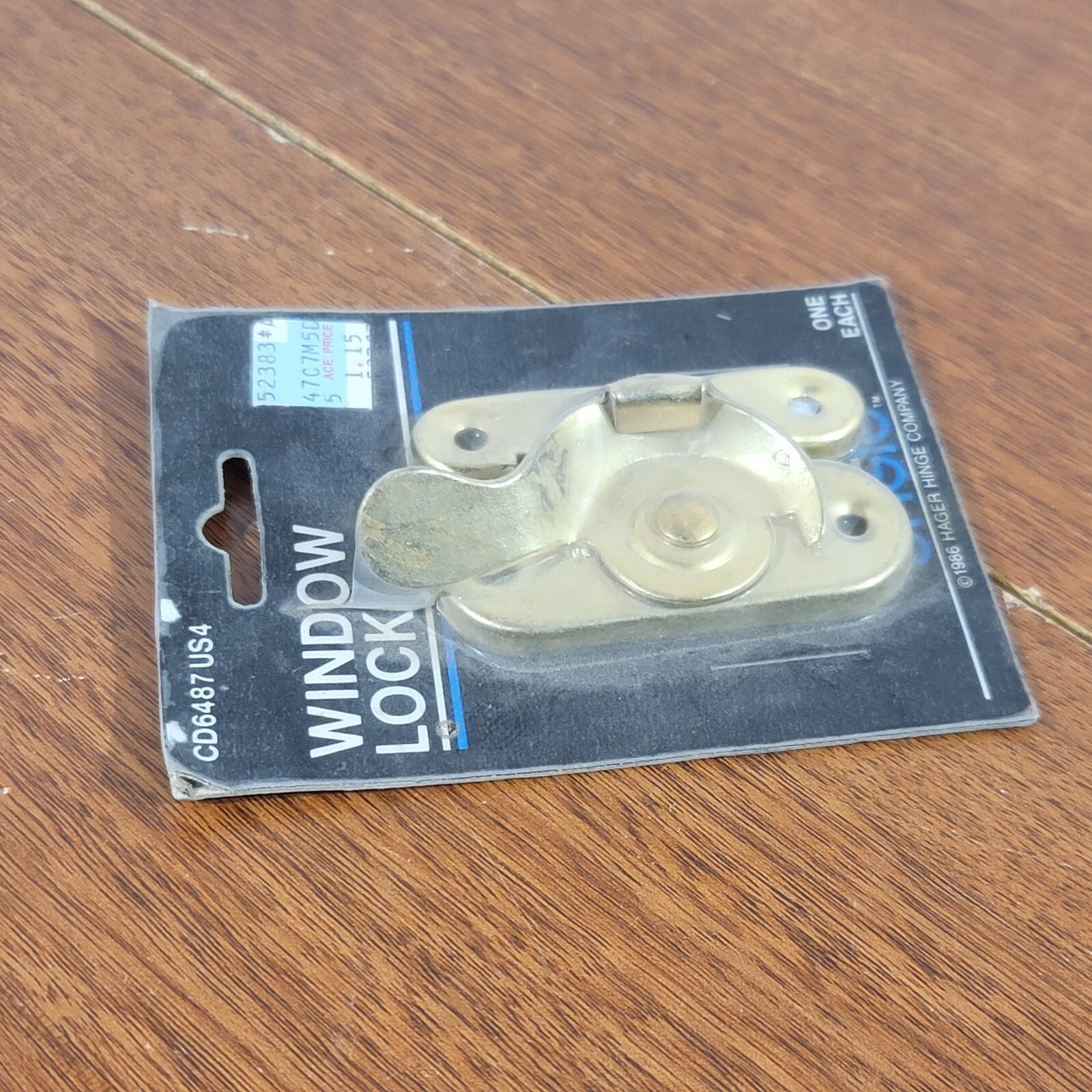 Vintage Brass Window Lock 1986 HAGER