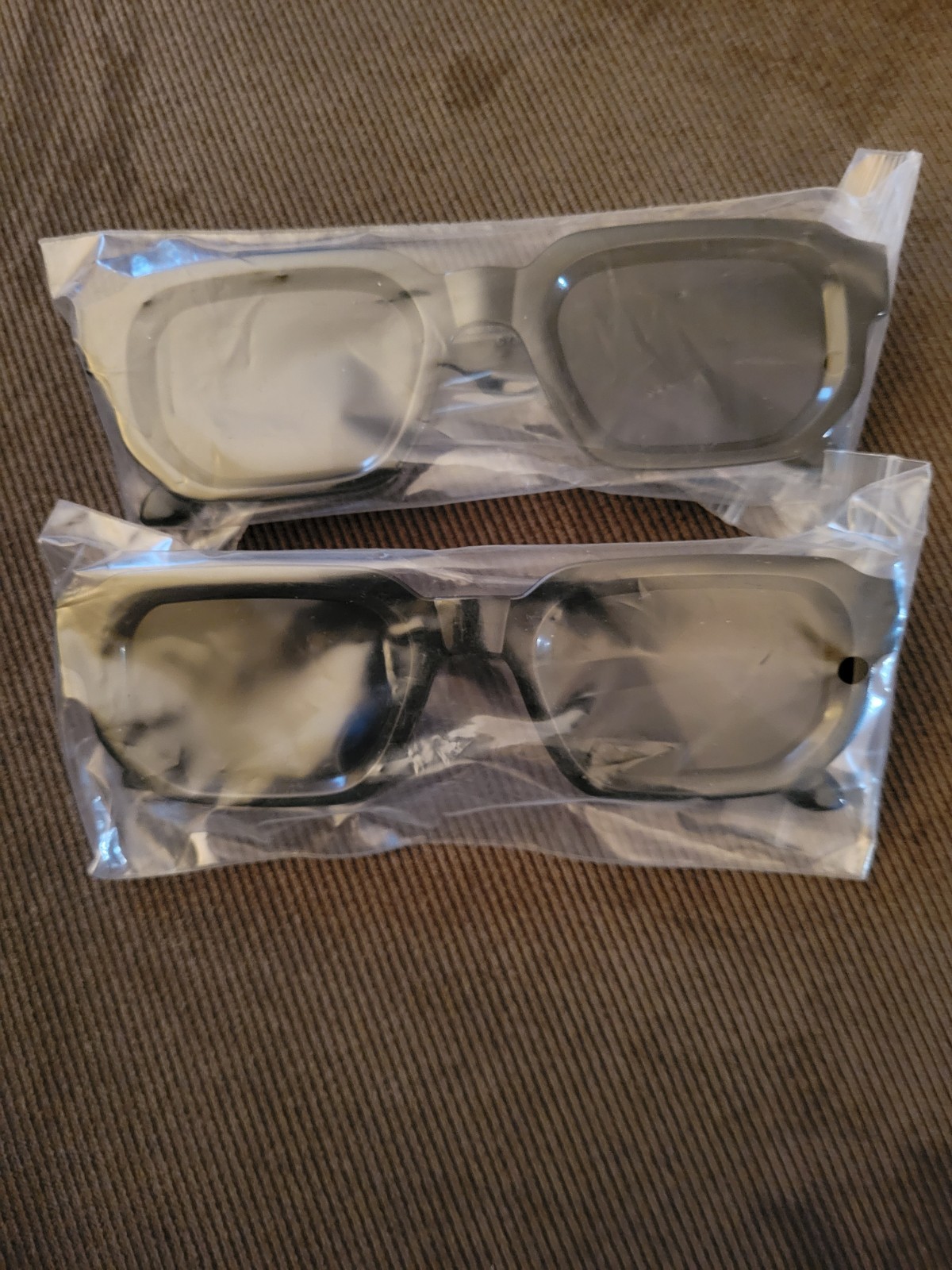 Assorted 3D TV Glasses - Black, Clear, Red- Individually Packaged (12 total)
