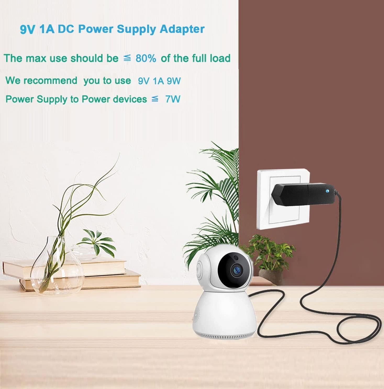 Versatile 9V 1A AC Adapter with 8 Interchangeable Tips for All Your Devices