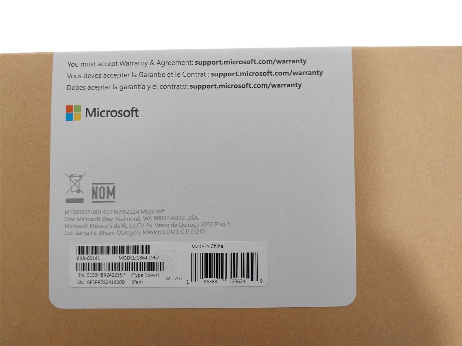 Microsoft Surface Pro Signature Keyboard With Slim Pen 1962 -1864