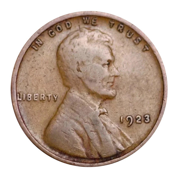 1923 F/FN Lincoln Wheat Penny Cent - Fine Nice