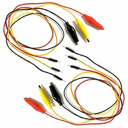 6 Piece Alligator to Test Pin Set, Includes 2 Red, 2 Black, and 2 Yellow Lead...