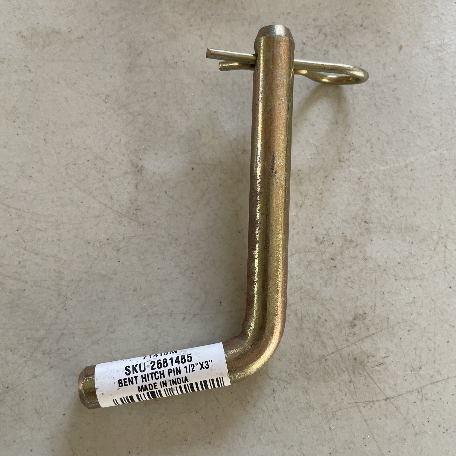 Bent Hitch Pin 71410M 1/2" X 3" SKU 3681485