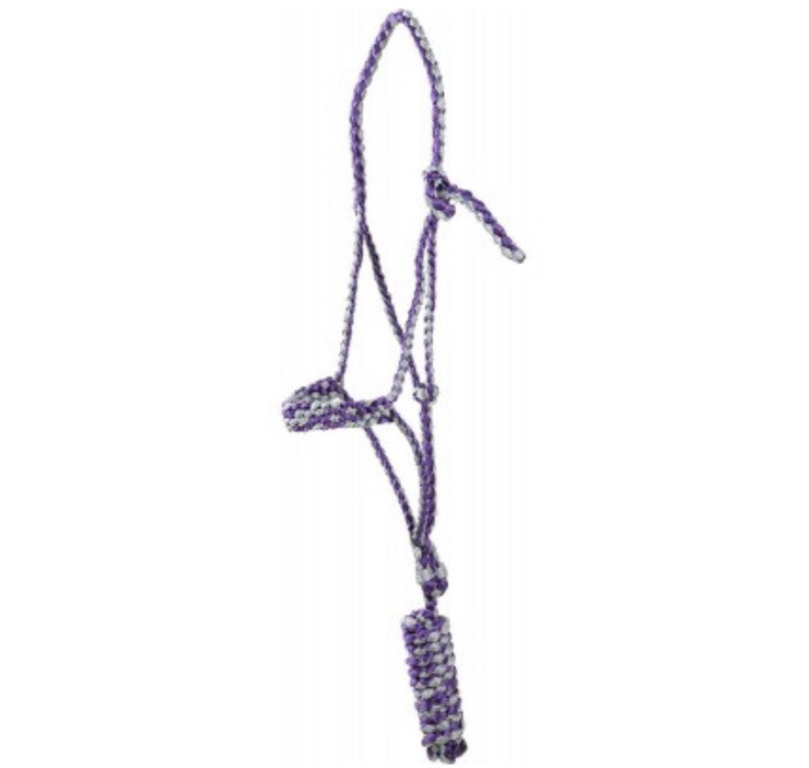 Classic Equine Halter Braided Nylon Rope 8' Lead Water Fast HALTERBR