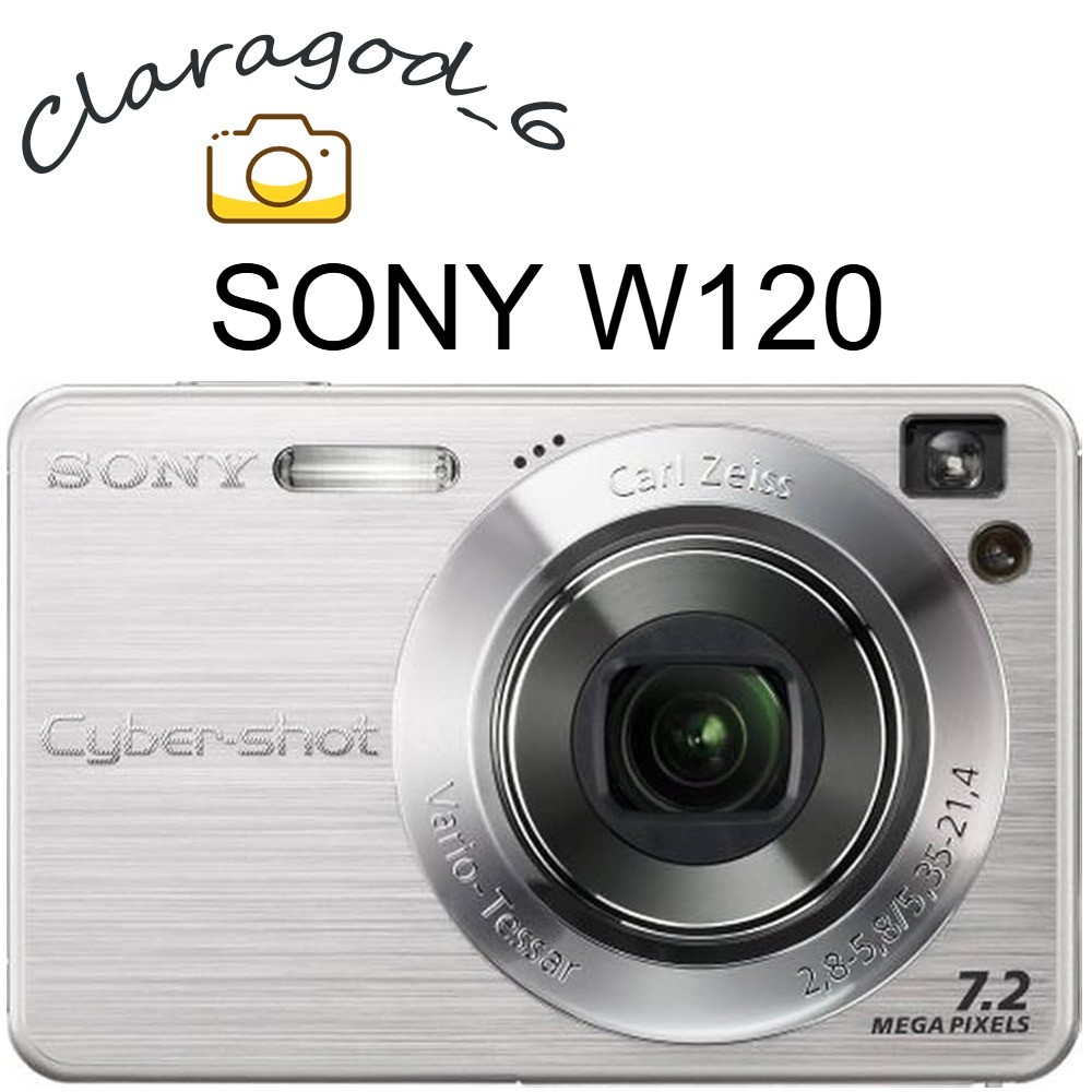 Sony Cybershot DSC-W120 7.2MP CCD Vintage Digital Camera - 100% Working-Silver