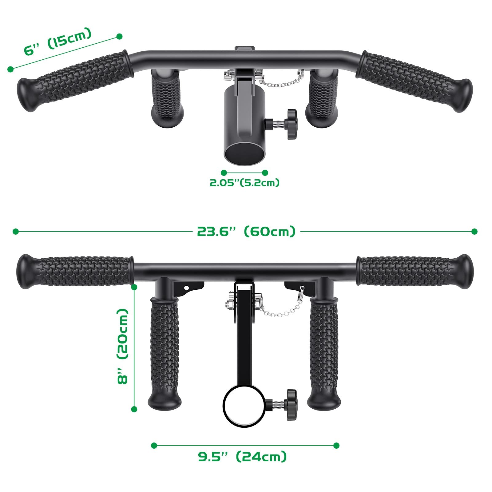 SELEWARE T & V Bar Row Landmine Handle Attachment for 2" Barbell Bar, Solid M...