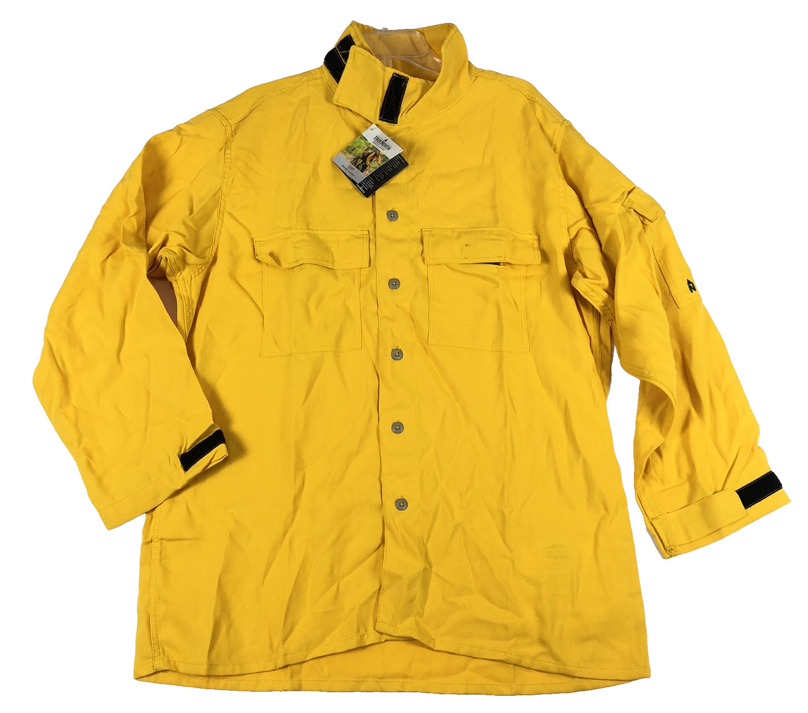 Wildland True North Firefighting Brush Shirt Men L Yellow Flame Resistant Aramid