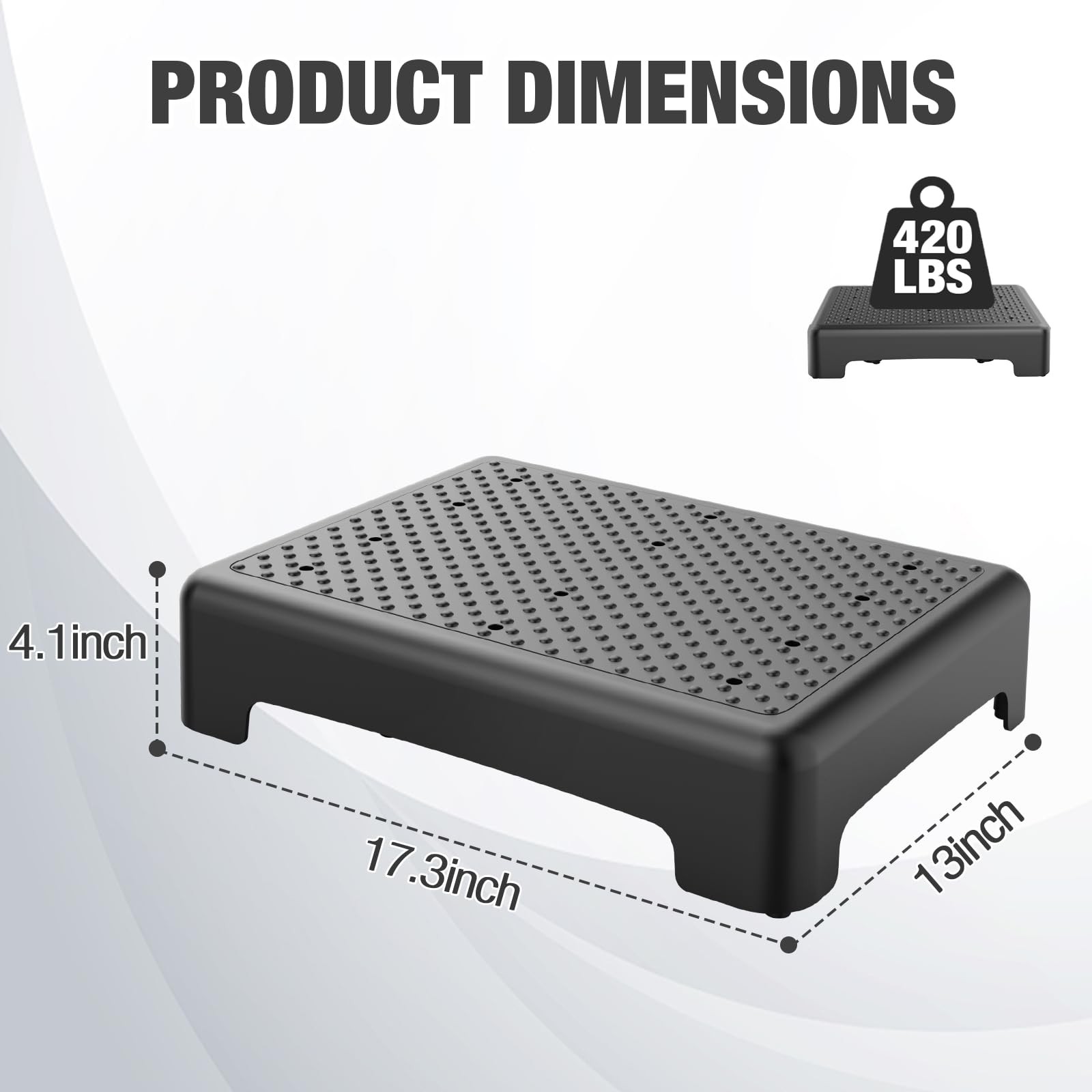 Mobility Step Stool for Adults & Seniors - Non-Slip Platform Indoor and Outdo...