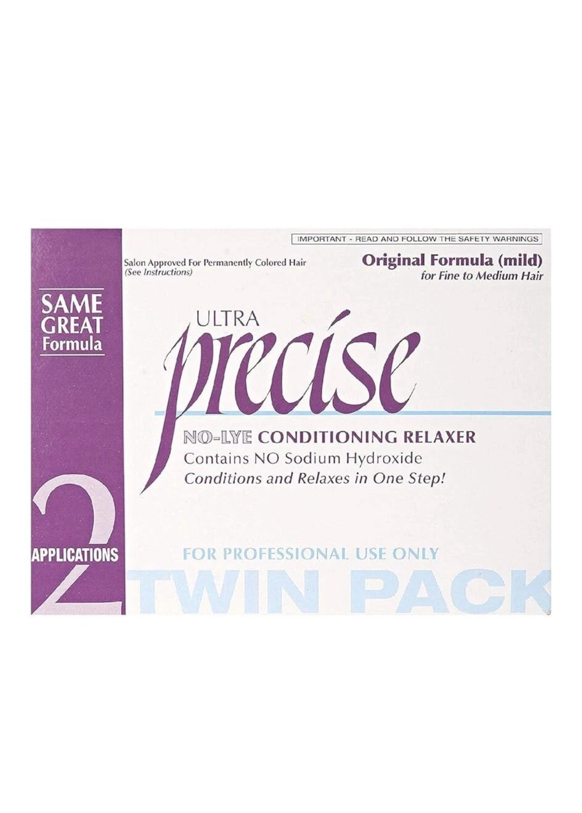 Softsheen Carson Precise No-Lye Original Relaxer Twin Pack NEW