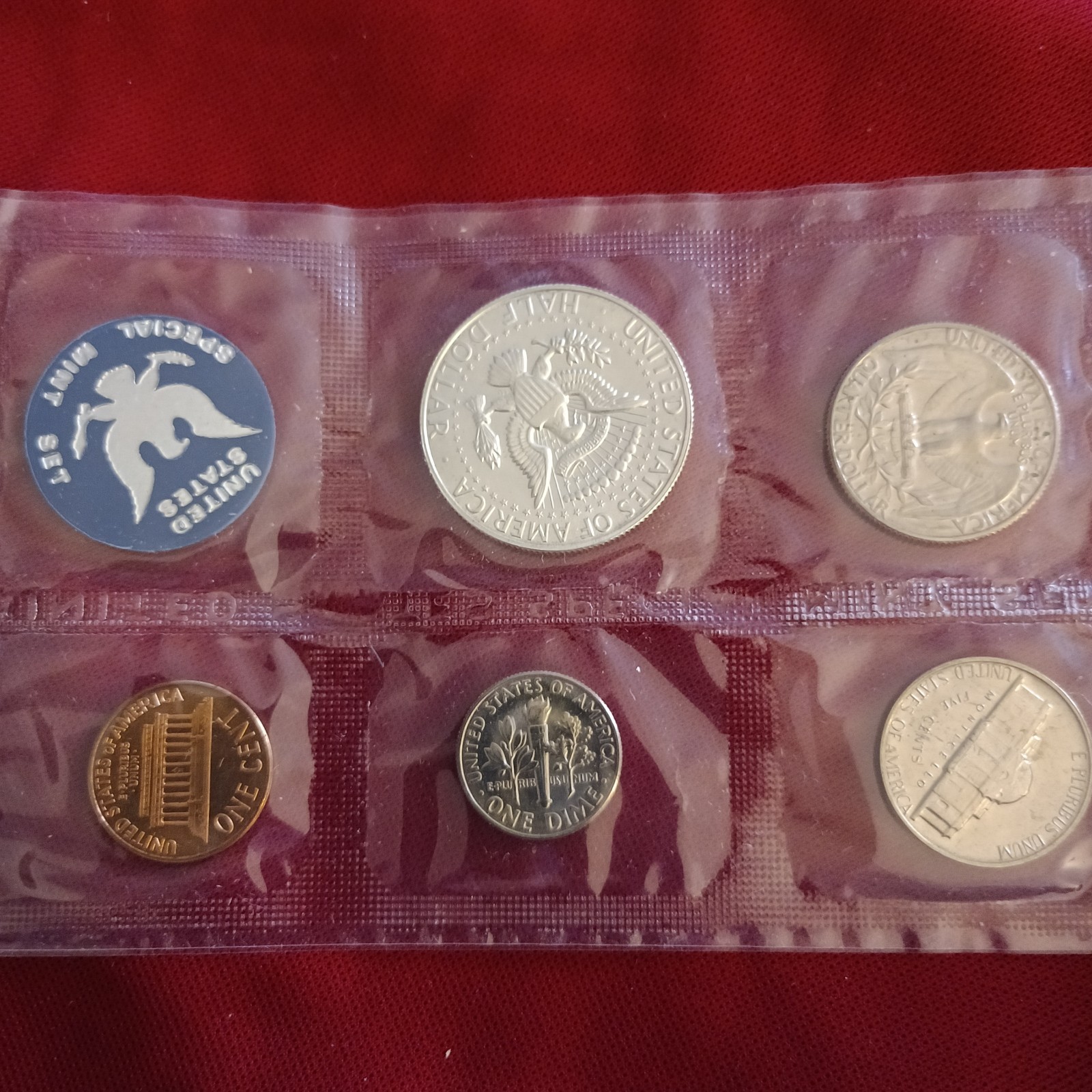 1965 Special Mint Set Coins OGP Envelope COA 40% Silver Kennedy Coin