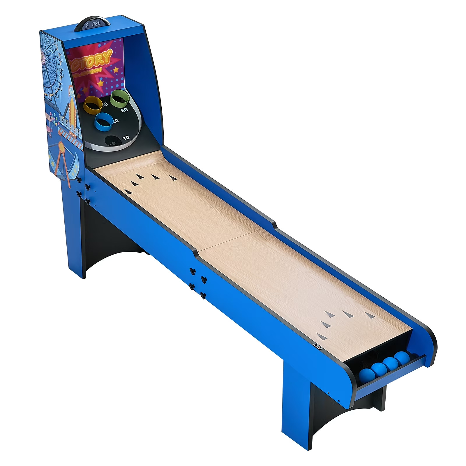 8' Scoring Rolling Traditional Arcade Game Table Indoor Arcade Scorekeeper
