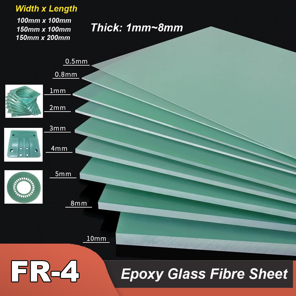 Epoxy Glass Fibre Sheet FR4 Glassfibre Plate Resin Board 1/1.5/2/2.5/3/4/5/6/8mm