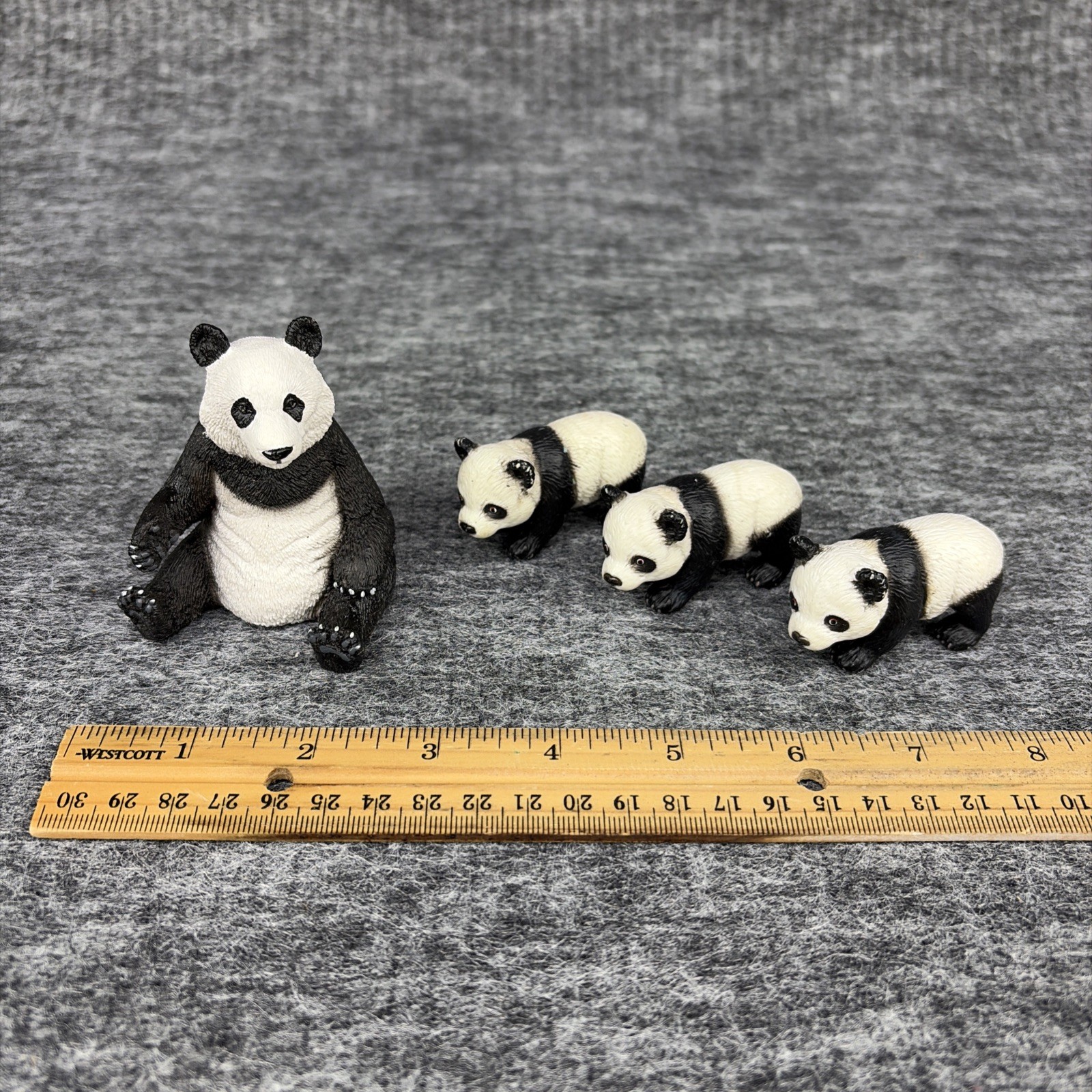Lot of 4 Schleich Toy Animals - Panda Bear w/Babies - Made in Germany